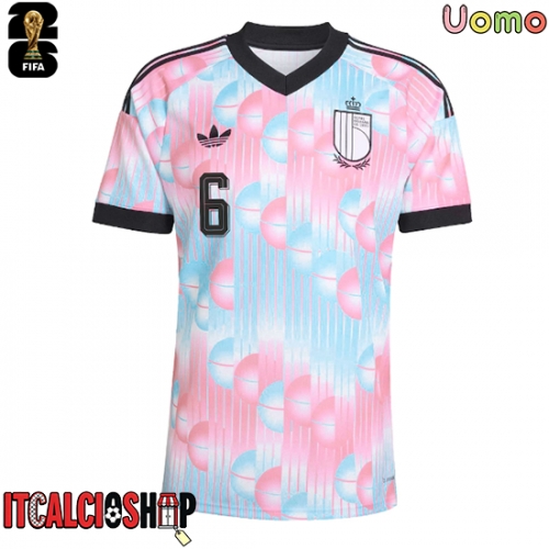 Belgio Axel Witsel #6 Seconda Maglia Mondiali 2026 Manica Corta